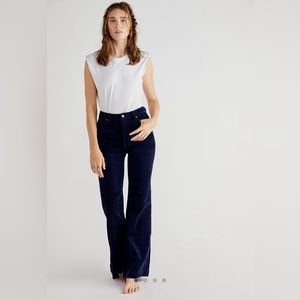 Rolla’s East Coast Cord Flare Jeans in Midnight Cord